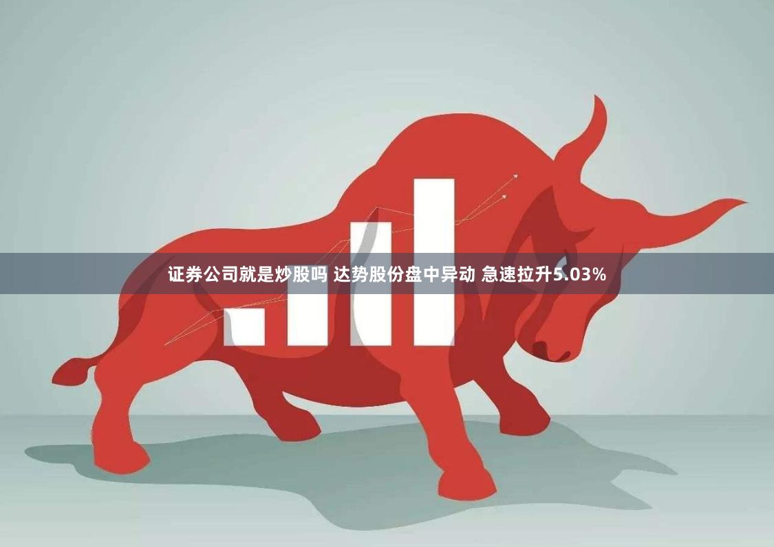 证券公司就是炒股吗 达势股份盘中异动 急速拉升5.03%